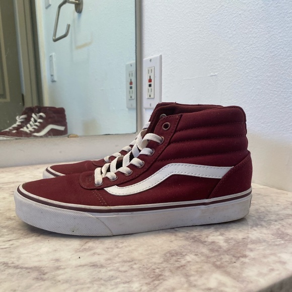 maroon high top vans - Picture 1 of 5